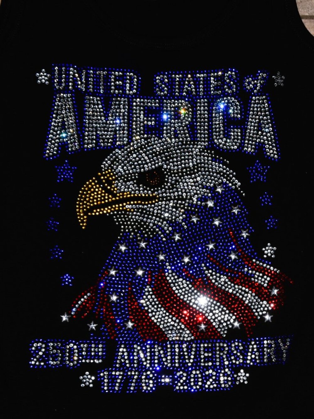 America's 250th Birthday 4th of July rhinestone tank sz XS S M L XL XXL 1X 2… - Picture 7 of 8